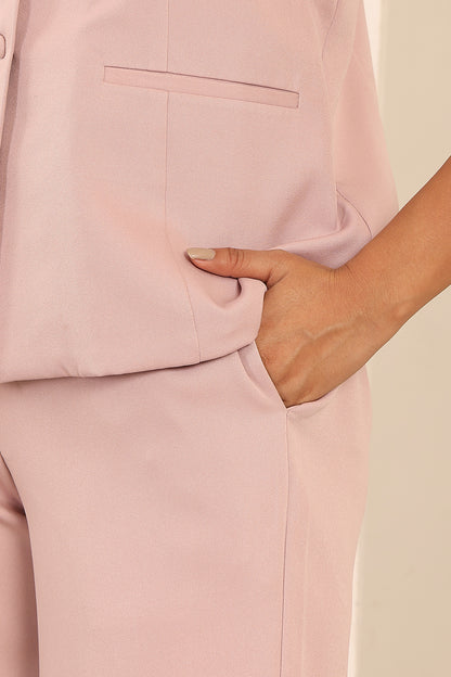 Round Neck Blush Pink Coord