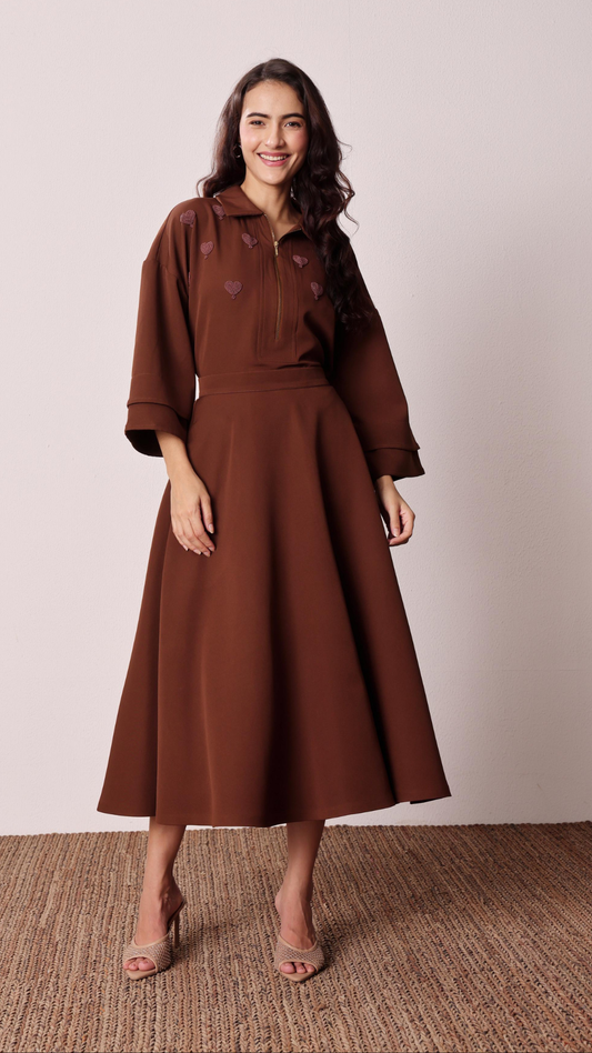 Cocoa Blossom Skirt Set