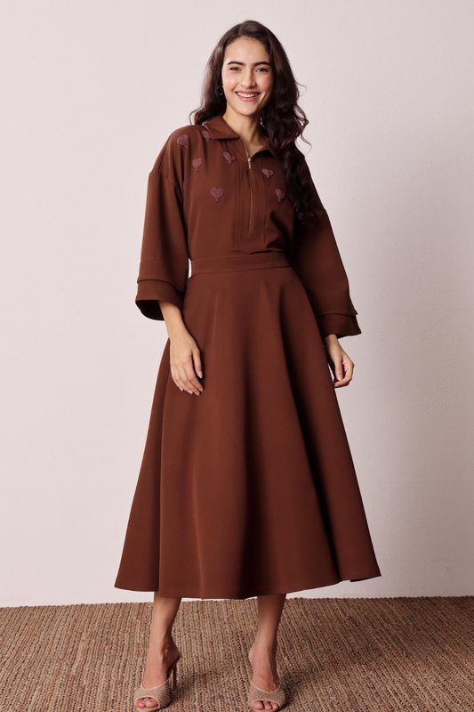 Cocoa Blossom Skirt Set