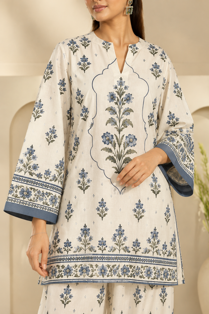 Floral blue print set