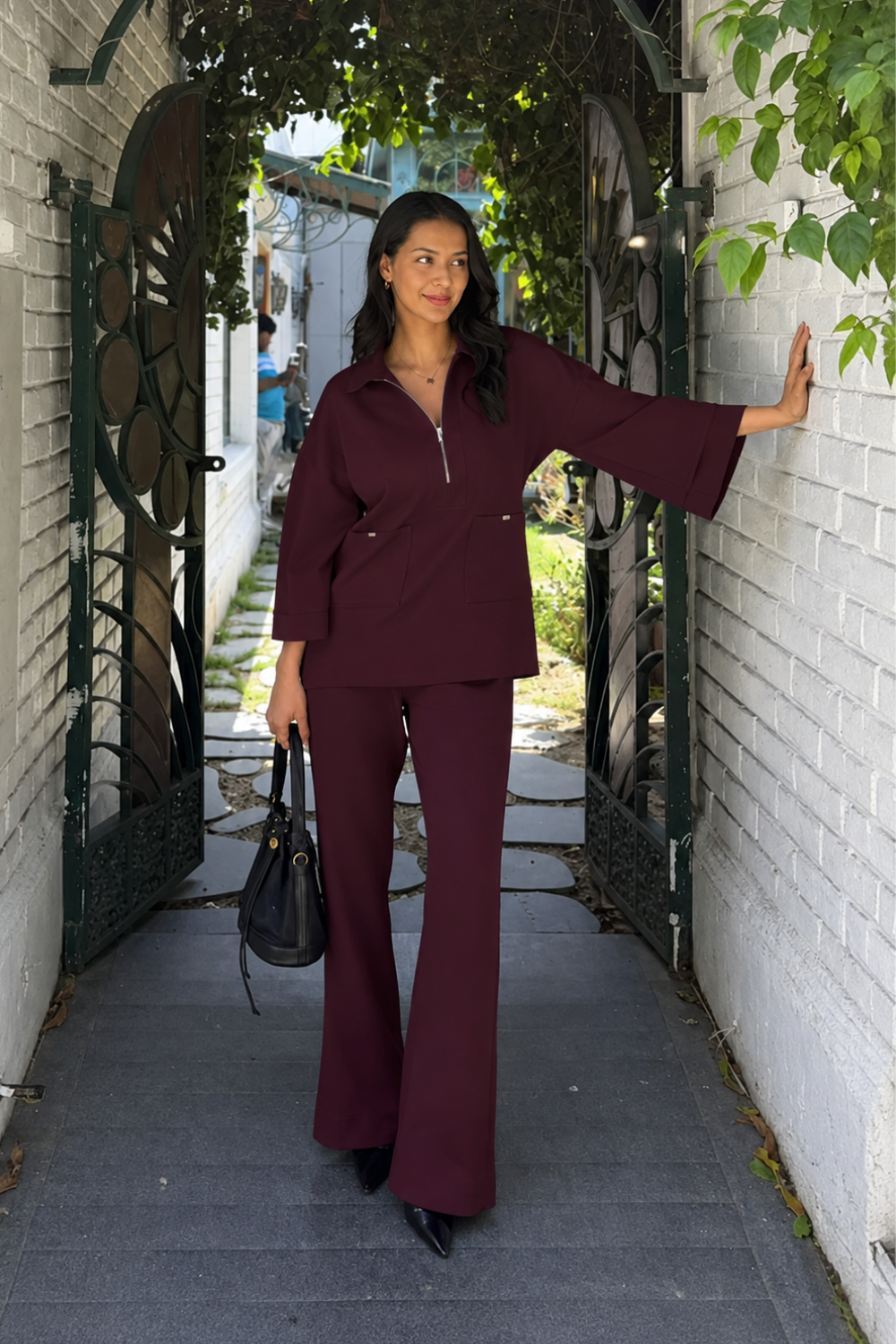 Mahira Burgundy Co-ord Set