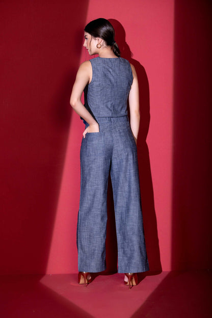 Denim Waistcoat Set