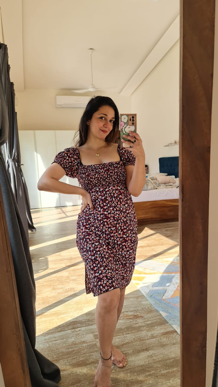 Fluff Sleeve Dress